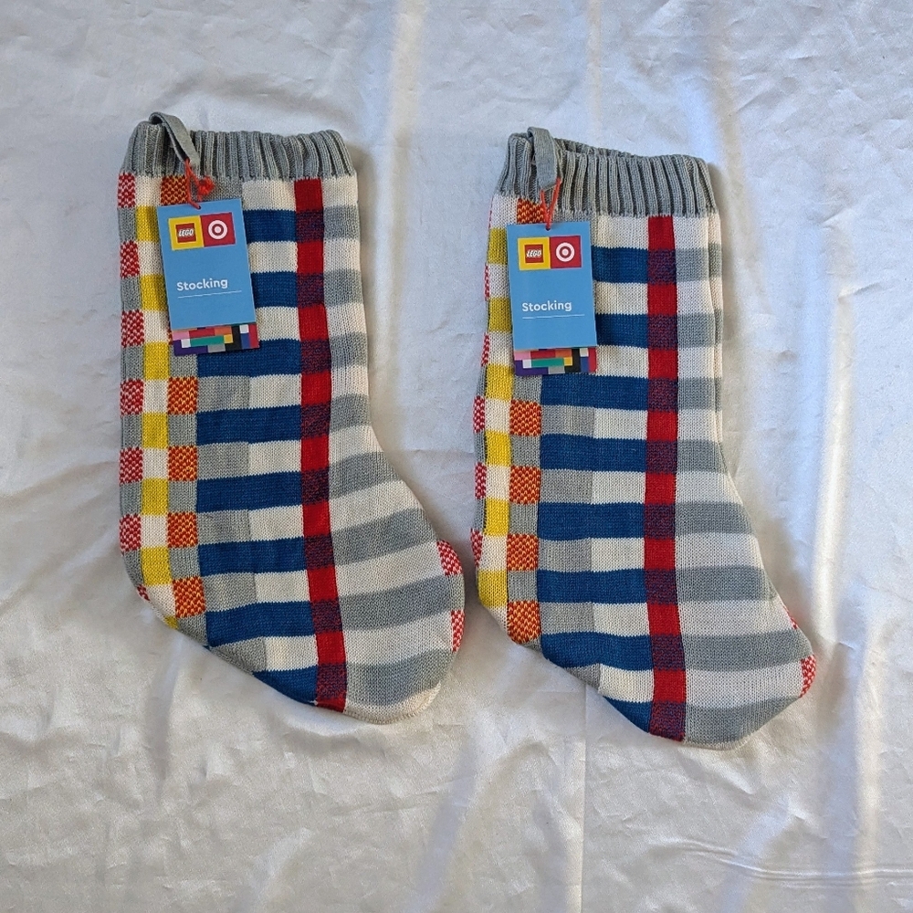 Lego Colorful Holiday Stockings 20in x 8in‎ Set of 2